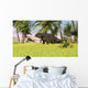 Triceratops Roaming Tropical Environment Wall Decal Design 3