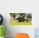 Triceratops Roaming Tropical Environment Wall Decal Design 2