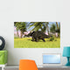 Triceratops Roaming Tropical Environment Wall Decal Design 2