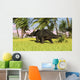 Triceratops Roaming Tropical Environment Wall Decal Design 2