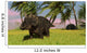 Triceratops Roaming Tropical Environment Wall Decal Design 1