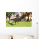 Ceratosaurus Running across Field Wall Decal Design 1