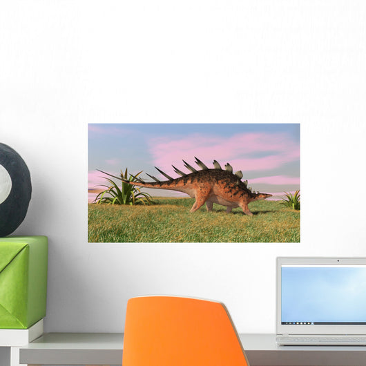 Kentrosaurus Walking across Prehistoric Wall Decal Design 6