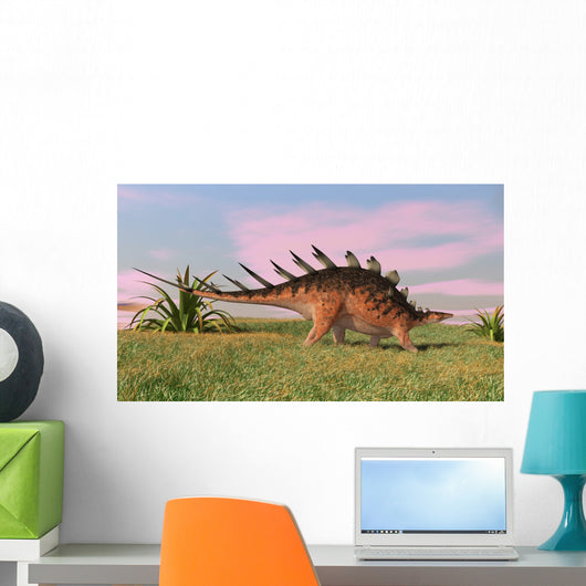 Kentrosaurus Walking across Prehistoric Wall Decal Design 6