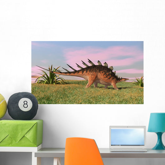Kentrosaurus Walking across Prehistoric Wall Decal Design 6