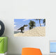 Monolophosaurus Running along Shore Wall Decal
