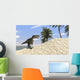 Monolophosaurus Running along Shore Wall Decal