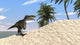 Monolophosaurus Running along Shore Wall Decal
