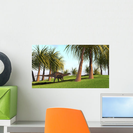 Dicraeosaurus Walking across Field Wall Decal Design 2