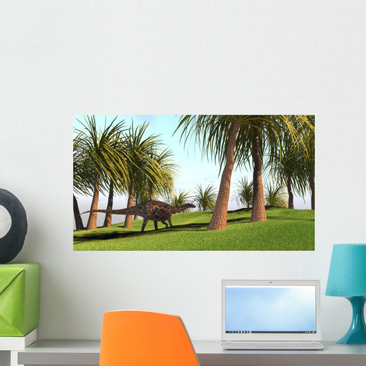 Dicraeosaurus Walking across Field Wall Decal Design 2