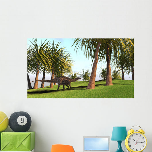 Dicraeosaurus Walking across Field Wall Decal Design 2