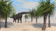 Large Brachiosaurus Grazing Trees Wall Decal Design 2