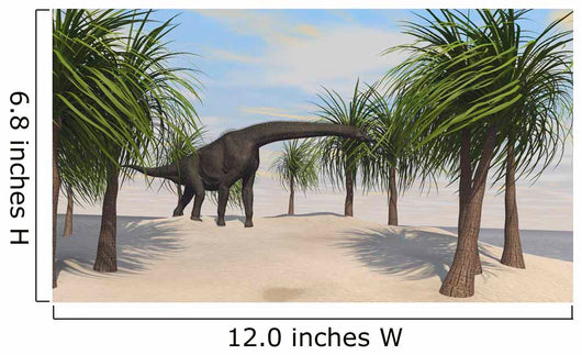 Large Brachiosaurus Grazing Trees Wall Decal Design 2