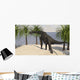 Large Brachiosaurus Grazing Trees Wall Decal Design 1