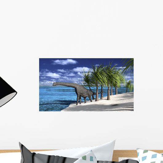 Large Brachiosaurus Shoreline Wall Decal