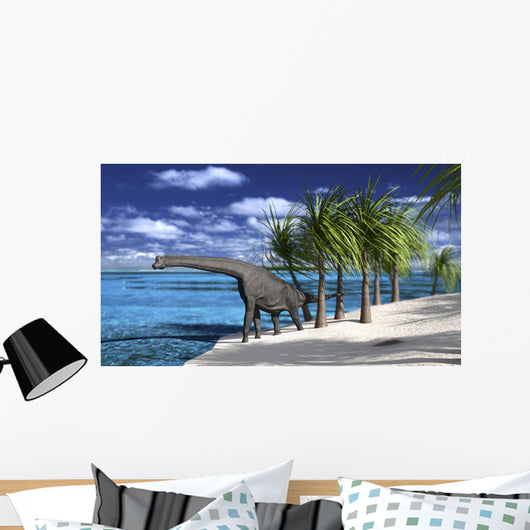 Large Brachiosaurus Shoreline Wall Decal