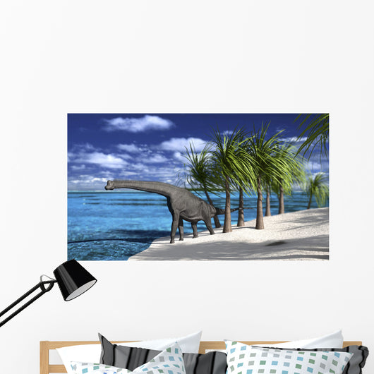 Large Brachiosaurus Shoreline Wall Decal