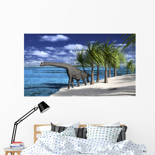 Large Brachiosaurus Shoreline Wall Decal