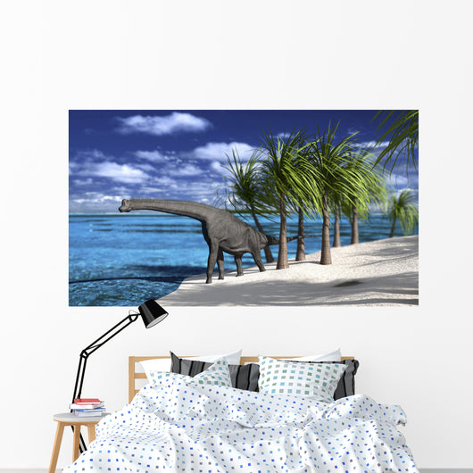 Large Brachiosaurus Shoreline Wall Decal