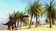 Large Brachiosaurus Grazing Wall Decal Design 4
