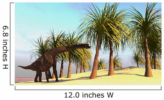 Large Brachiosaurus Grazing Wall Decal Design 4