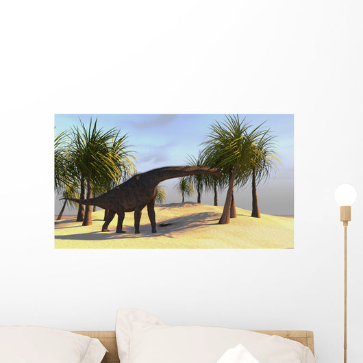 Large Brachiosaurus Grazing Wall Decal Design 3
