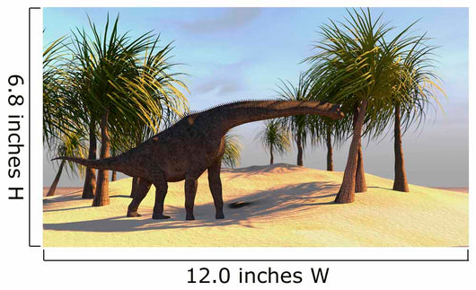 Large Brachiosaurus Grazing Wall Decal Design 3