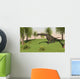 Large Brachiosaurus Grazing Grassy Wall Decal