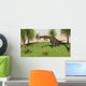 Large Brachiosaurus Grazing Grassy Wall Decal