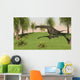 Large Brachiosaurus Grazing Grassy Wall Decal