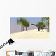 Large Brachiosaurus Tropical Environment Wall Decal Design 3