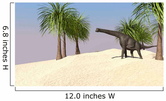 Large Brachiosaurus Tropical Environment Wall Decal Design 3