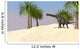 Large Brachiosaurus Tropical Environment Wall Decal Design 3