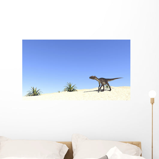 Utahraptor Desert Landscape Wall Decal Design 2