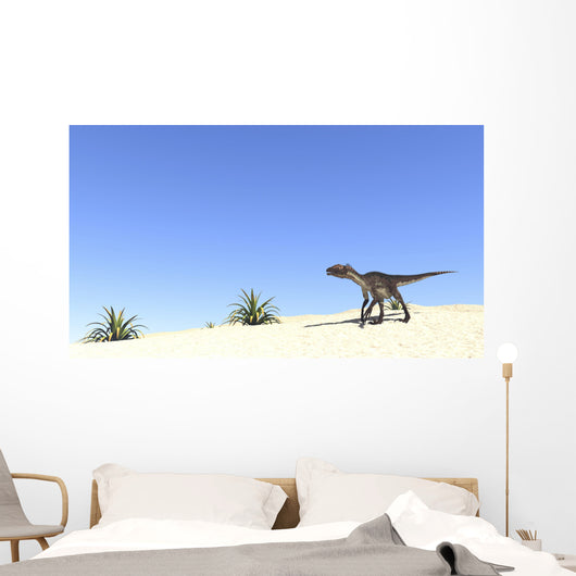 Utahraptor Desert Landscape Wall Decal Design 2
