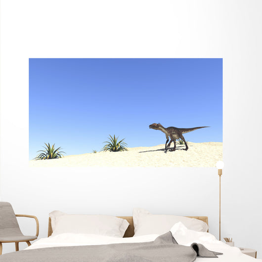 Utahraptor Desert Landscape Wall Decal Design 2