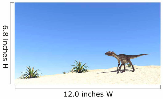 Utahraptor Desert Landscape Wall Decal Design 2