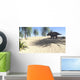Triceratops Walking Tropical Environment Wall Decal Design 4