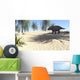 Triceratops Walking Tropical Environment Wall Decal Design 4