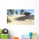 Triceratops Walking Tropical Environment Wall Decal Design 4