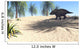 Triceratops Walking Tropical Environment Wall Decal Design 4