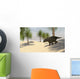 Triceratops Walking Tropical Environment Wall Decal Design 3