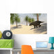 Triceratops Walking Tropical Environment Wall Decal Design 3