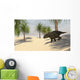Triceratops Walking Tropical Environment Wall Decal Design 3