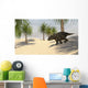 Triceratops Walking Tropical Environment Wall Decal Design 3