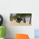 Triceratops Walking Tropical Environment Wall Decal Design 2