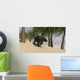 Triceratops Walking Tropical Environment Wall Decal Design 2