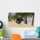 Triceratops Walking Tropical Environment Wall Decal Design 2