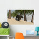 Triceratops Walking Tropical Environment Wall Decal Design 2