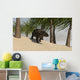 Triceratops Walking Tropical Environment Wall Decal Design 2